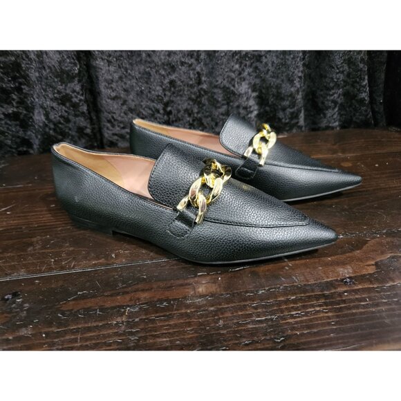 NEW Linea Paolo Mabel Black Pointed Toe Loafers/Sz. 4M - Picture 3 of 9